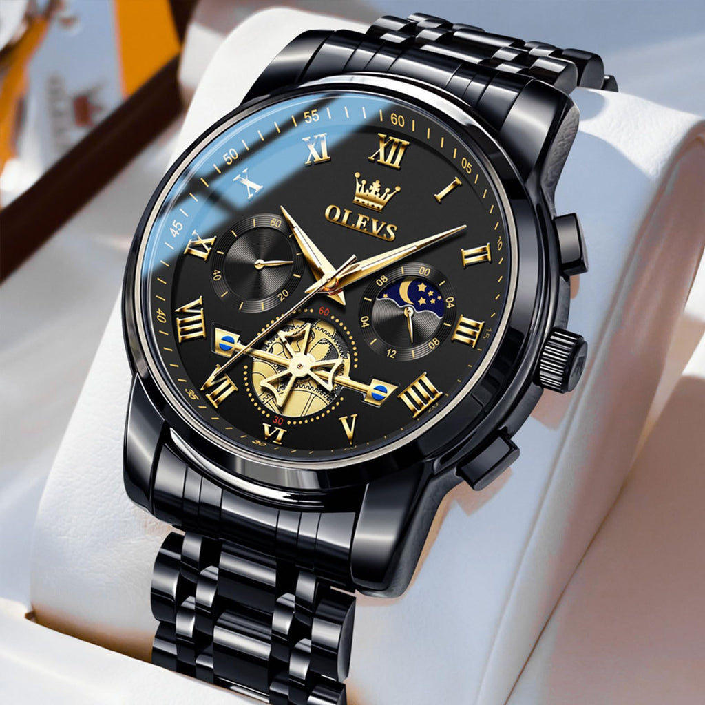 Waterproof Stainless Steel Multifunction Mens Watch L68994