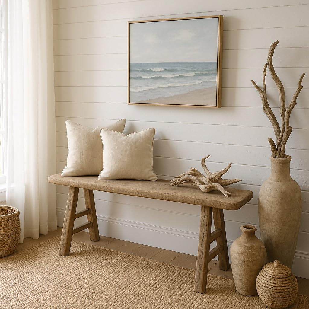 Handmade Wooden Entryway Bench R80994