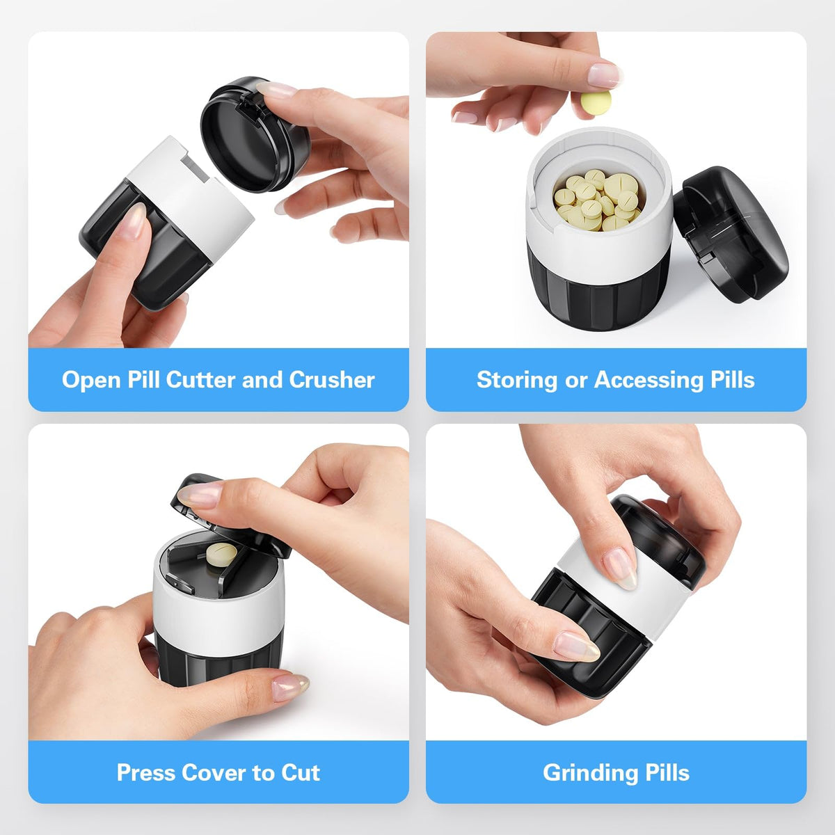 3-in-1 Pill Crusher and Cutter with Storage J151801
