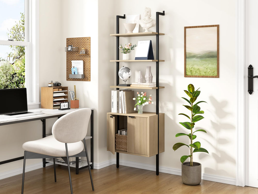 73" Tall Bookshelf with Cabinet F89545