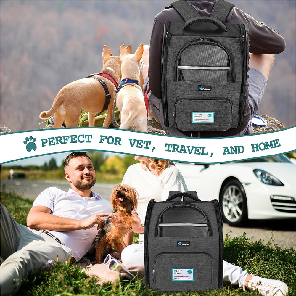 Charcoal Dog Backpack Carrier I145758