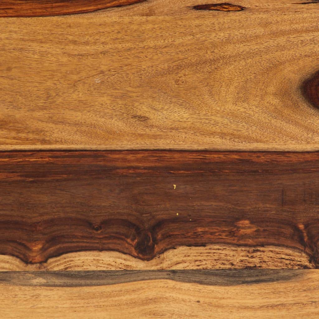 Brown Sheesham Wood Coffee Table with Steel Legs S77679
