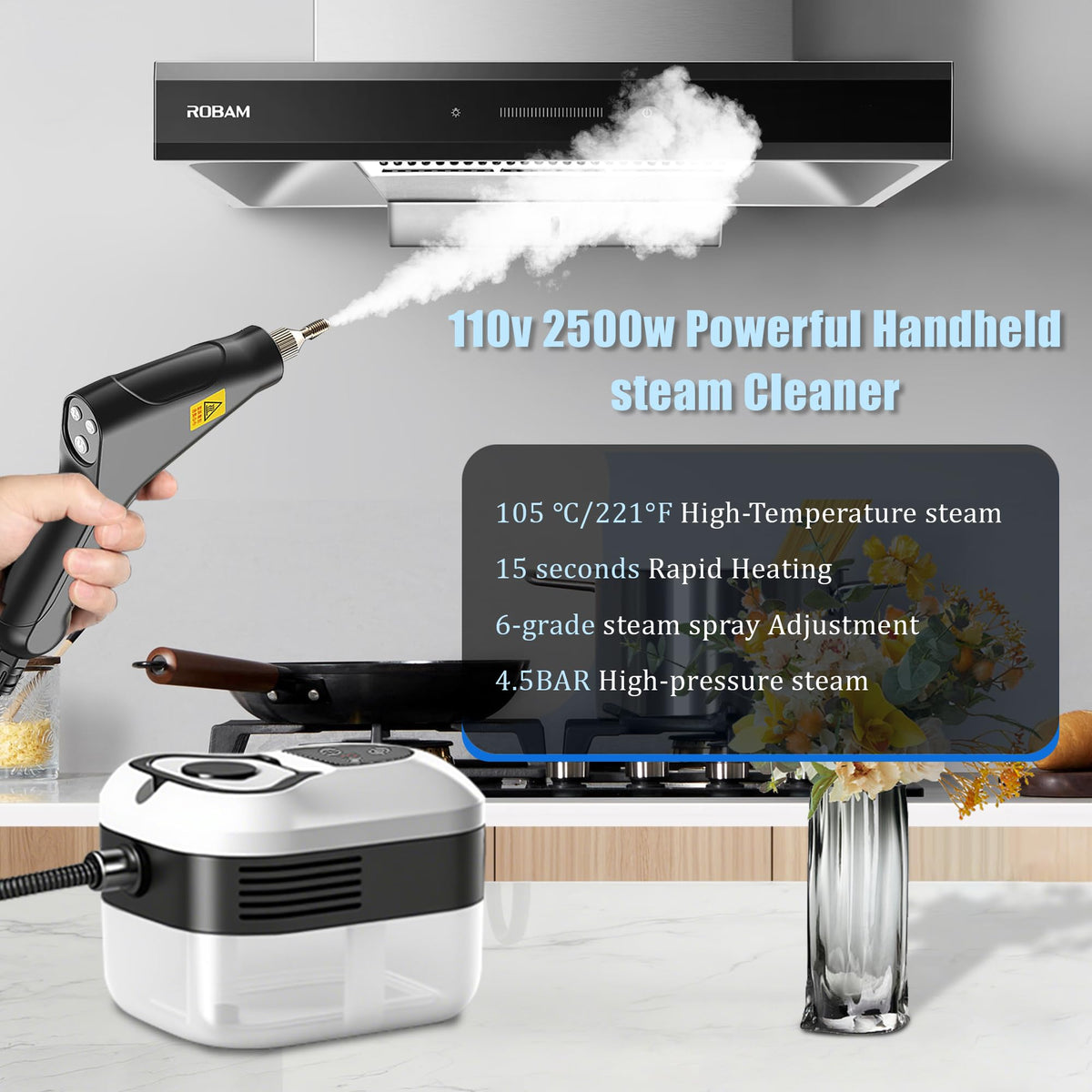 2500W Handheld Steam Cleaner Q53617
