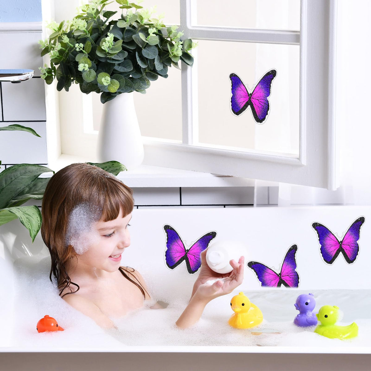 20 Pcs Non Slip Bathtub Stickers with Scraper O78024