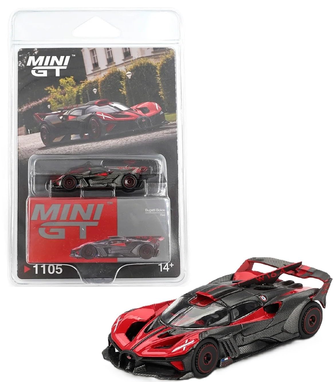 Diecast Model Car 1:64 Bugatti Bolide Red Limited Edition D443