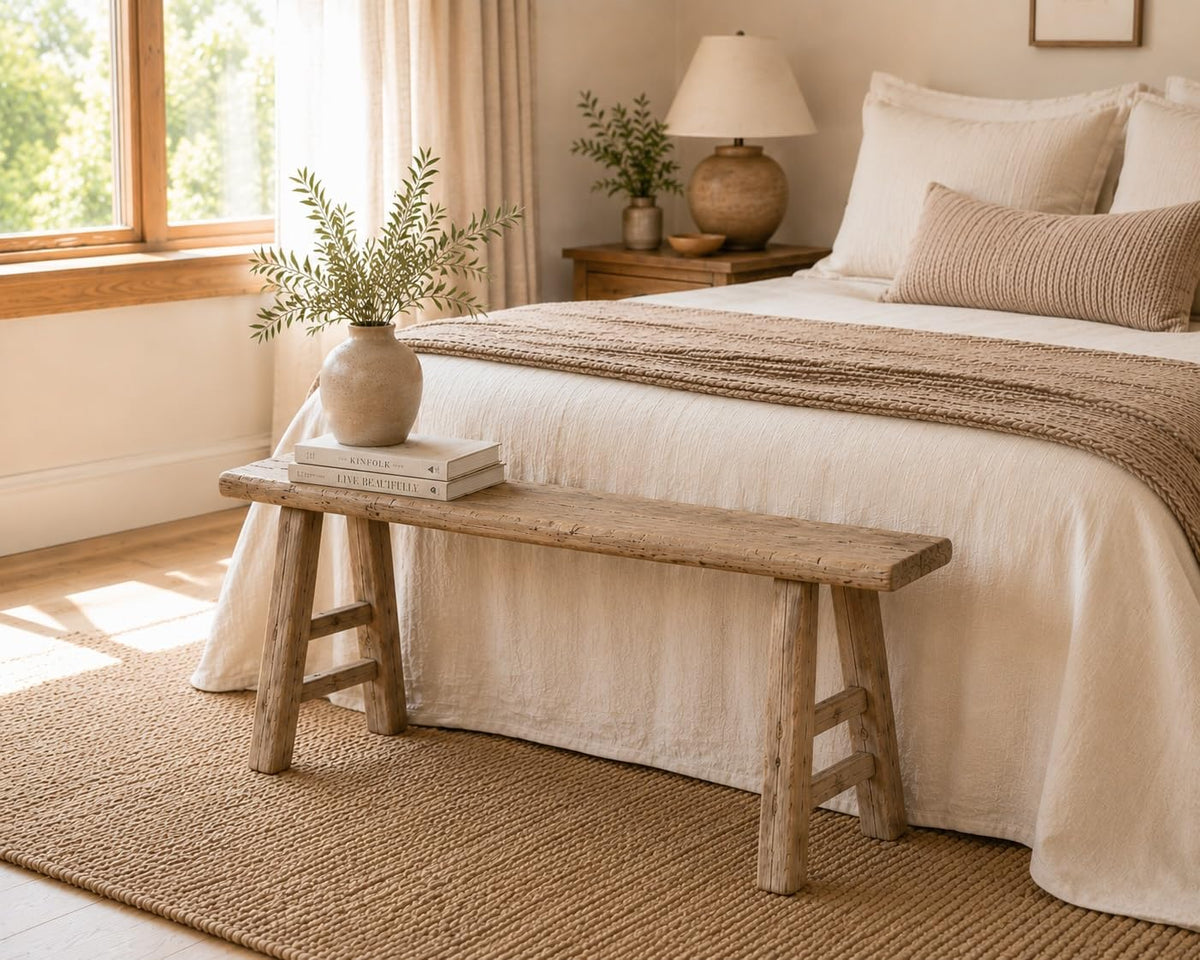 Handmade Wooden Entryway Bench R80994