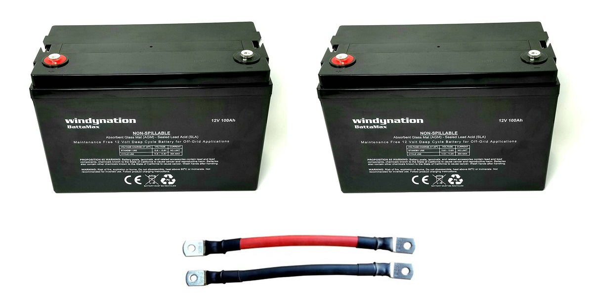 300 Watt Monocrystalline Solar Panel Kit with 1500W Power Inverter and 200ah AGM Battery B653882