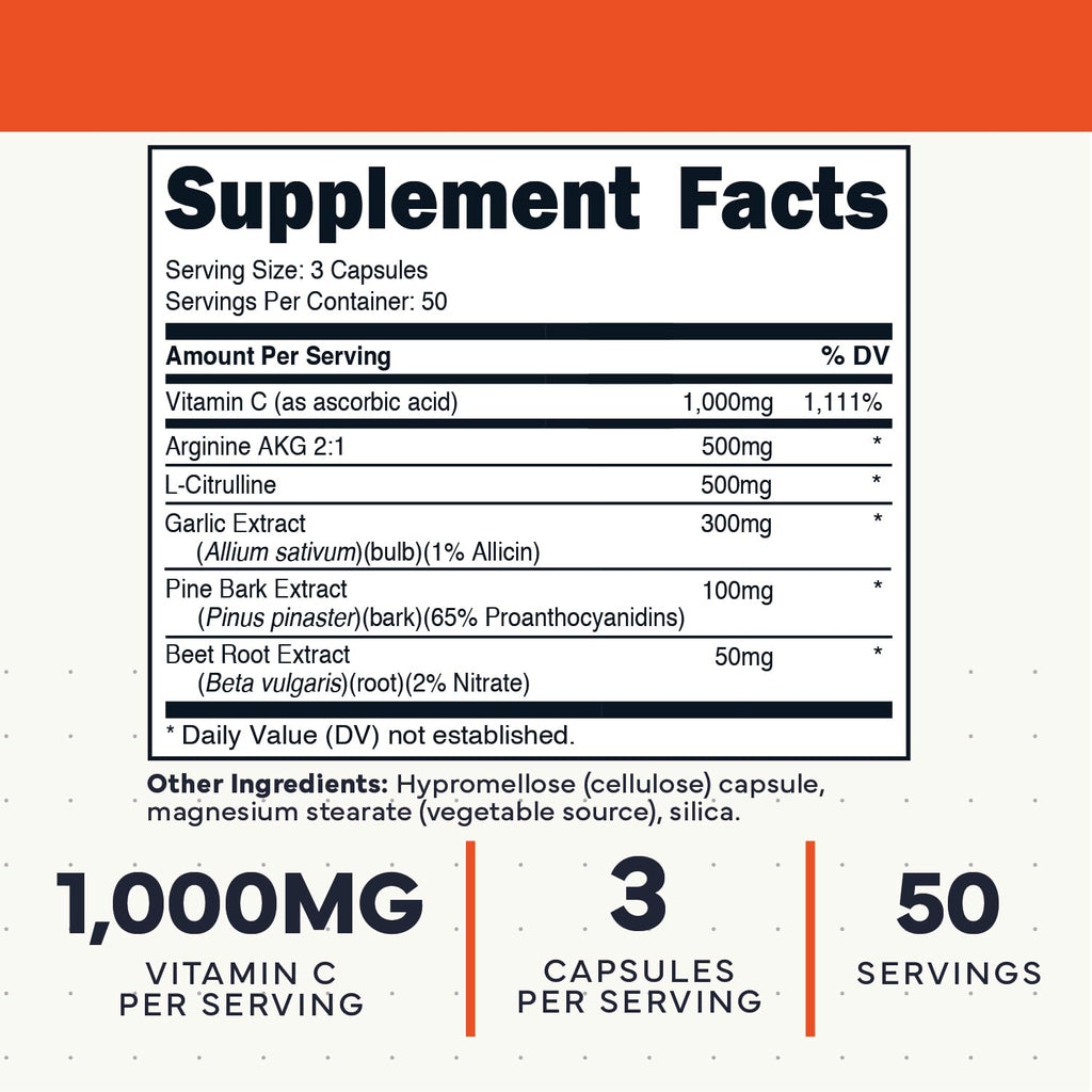 Nitric Oxide Booster 150 Veggie Capsules I5363