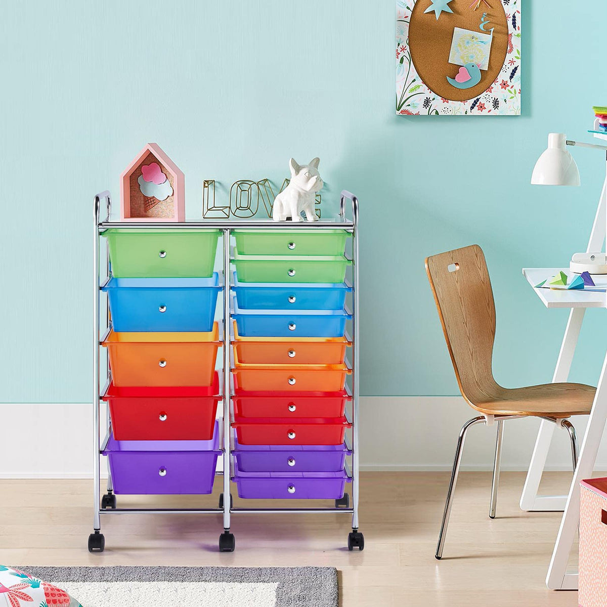 15 Drawer Rolling Storage Cart V3265
