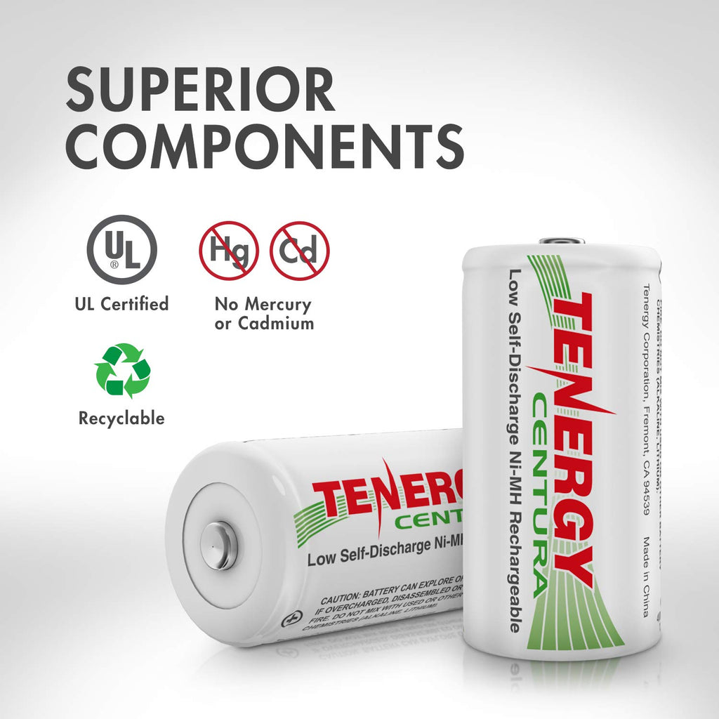 1.2V NiMH Rechargeable D Batteries 8000mAh 4 Pack O952137