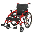 Folding Transport Wheelchair with Detachable Full Arms and Elevating Leg Rest E881