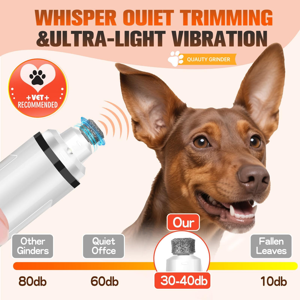 Ultra Quiet Electric Pet Nail Clippers with LED Lights H2122
