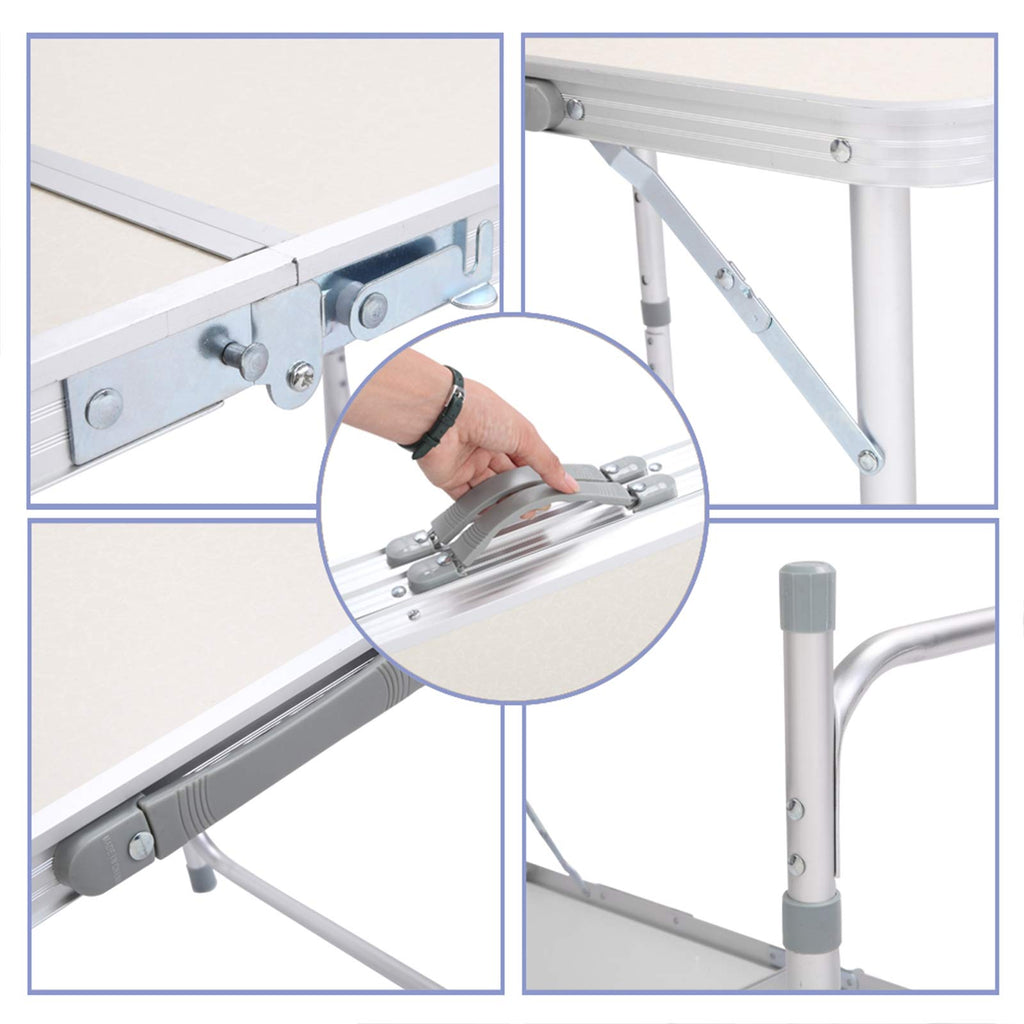 6ft Foldable Portable Table with Handle C889522