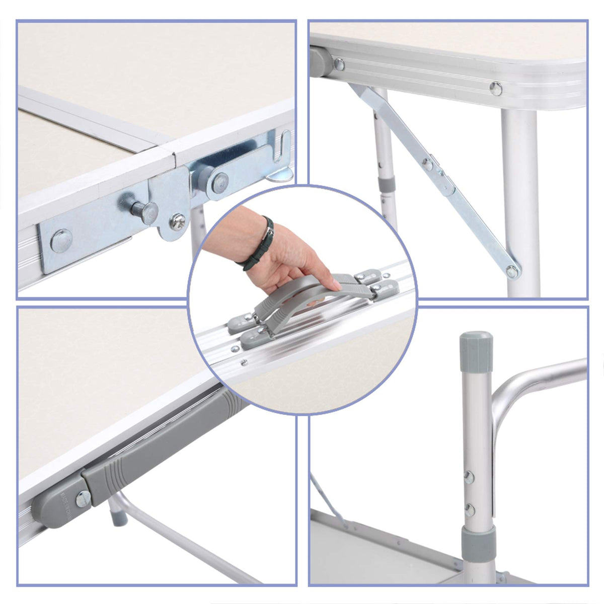 6ft Foldable Portable Table with Handle C889522