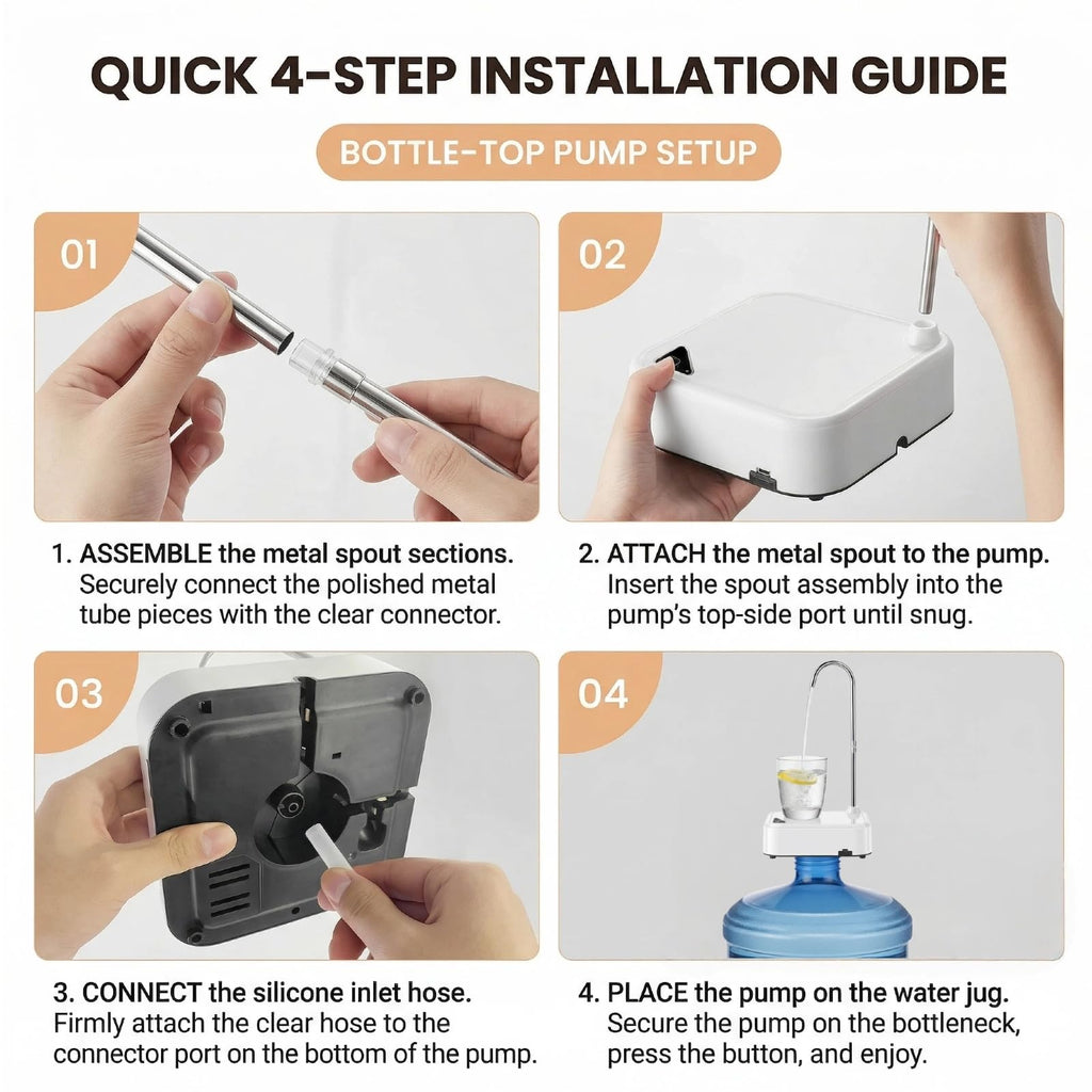 Electric Desktop Water Dispenser Pump for 5 Gallon Bottle X206