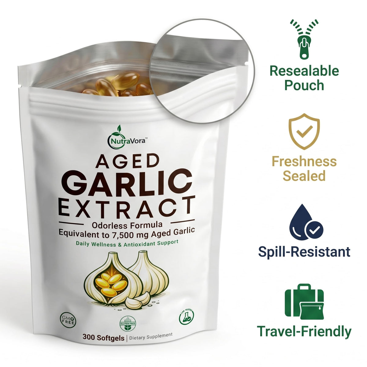 Aged Garlic Extract Softgels, 300 Softgels T760163