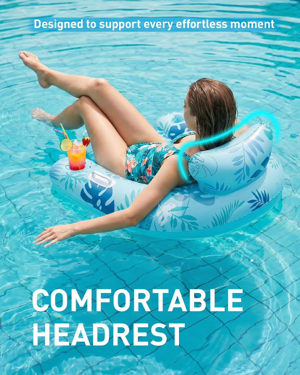 Inflatable Pool Floats with Cup Holders Q4673