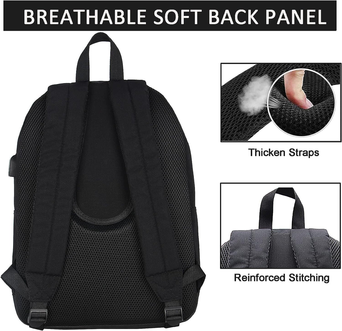 Black Laptop Backpack X64403
