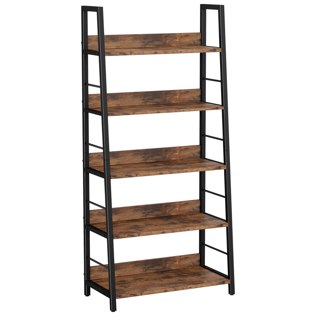 5 Tier Metal Frame Ladder Bookcase Y818697