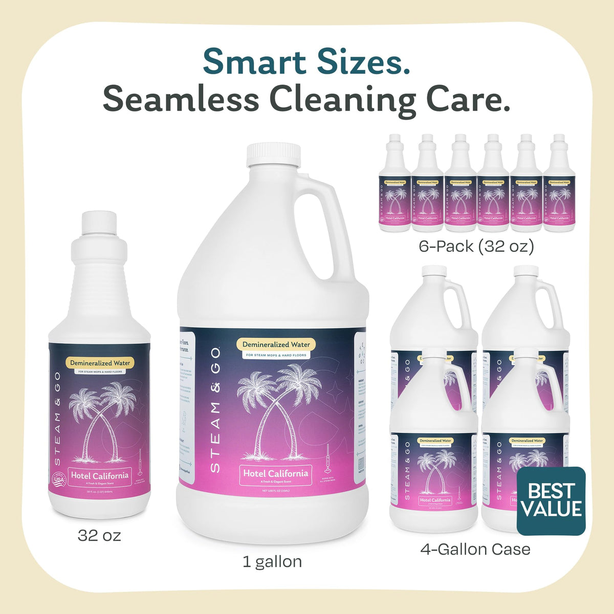 Demineralized Water for Steam Mop, 32 Ounces P4633