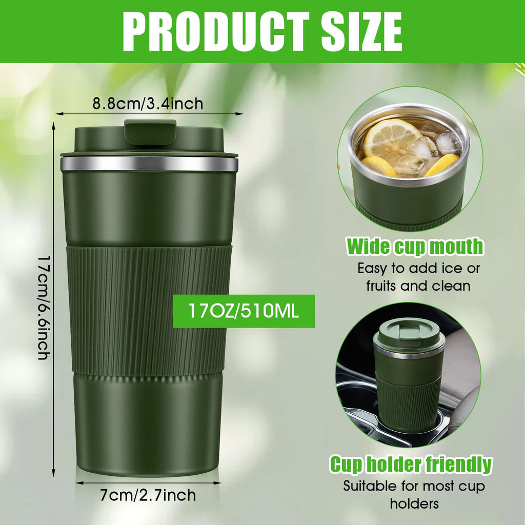 4 Pack 17oz Stainless Steel Insulated Coffee Mug with Lid V407
