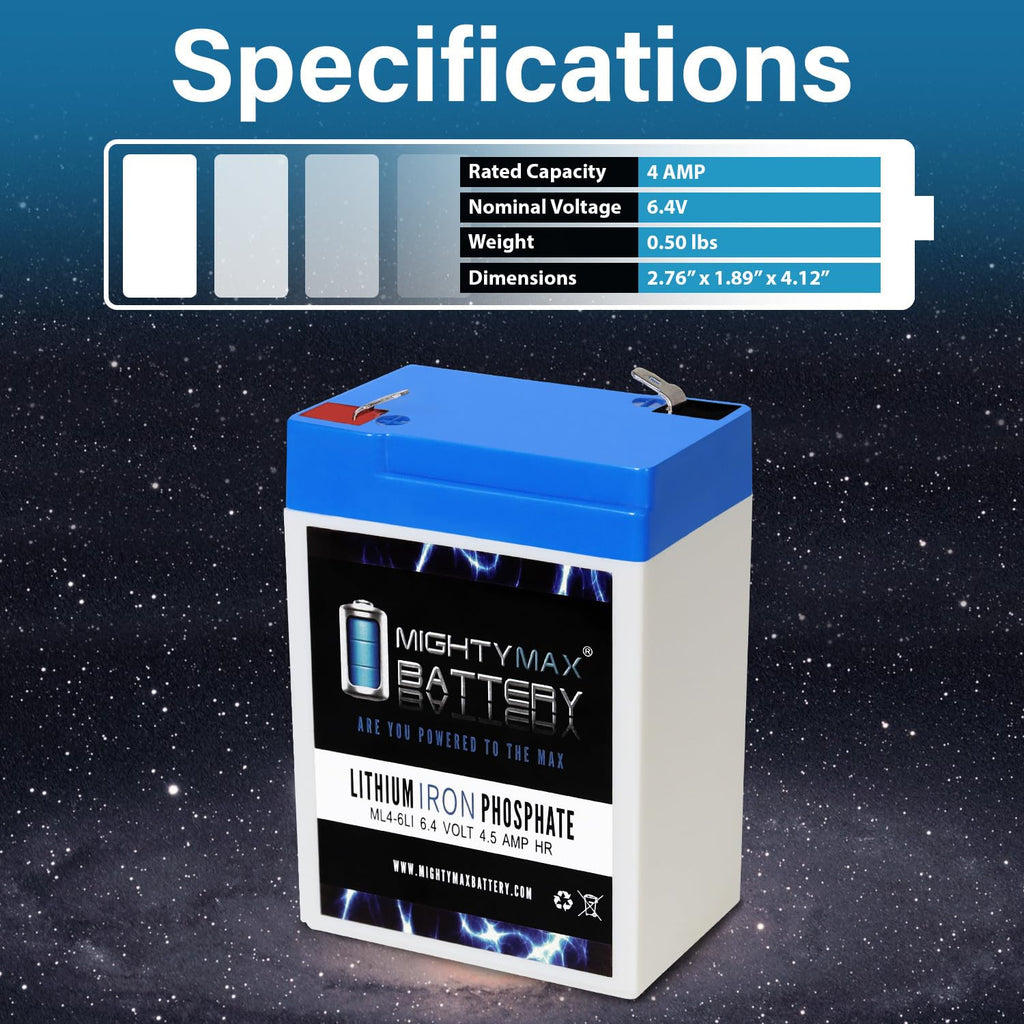 6V 4.5AH Lithium Replacement Battery U8838