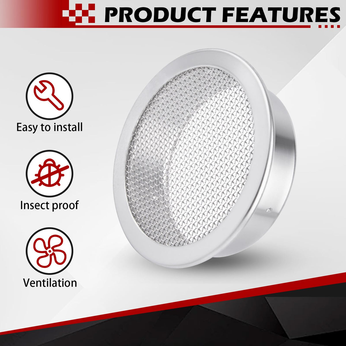 2-Inch Round Open Screen Vent 6 Pack Z936517