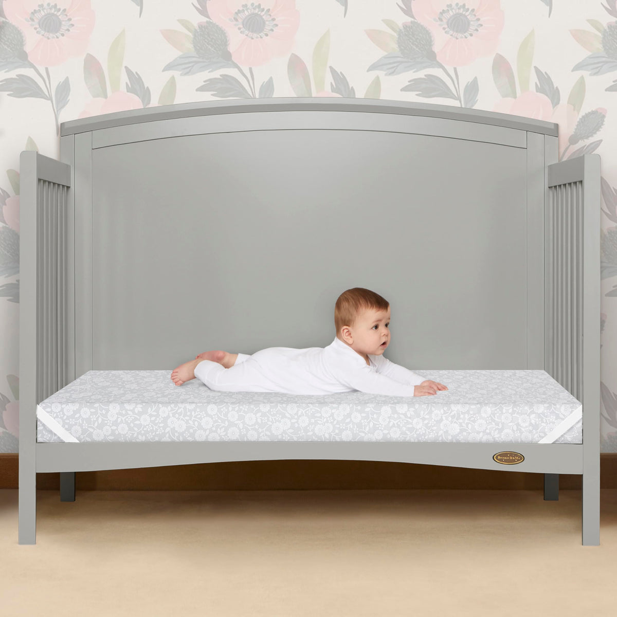 Grey Dual-Sided Crib and Toddler Bed Mattress E1163