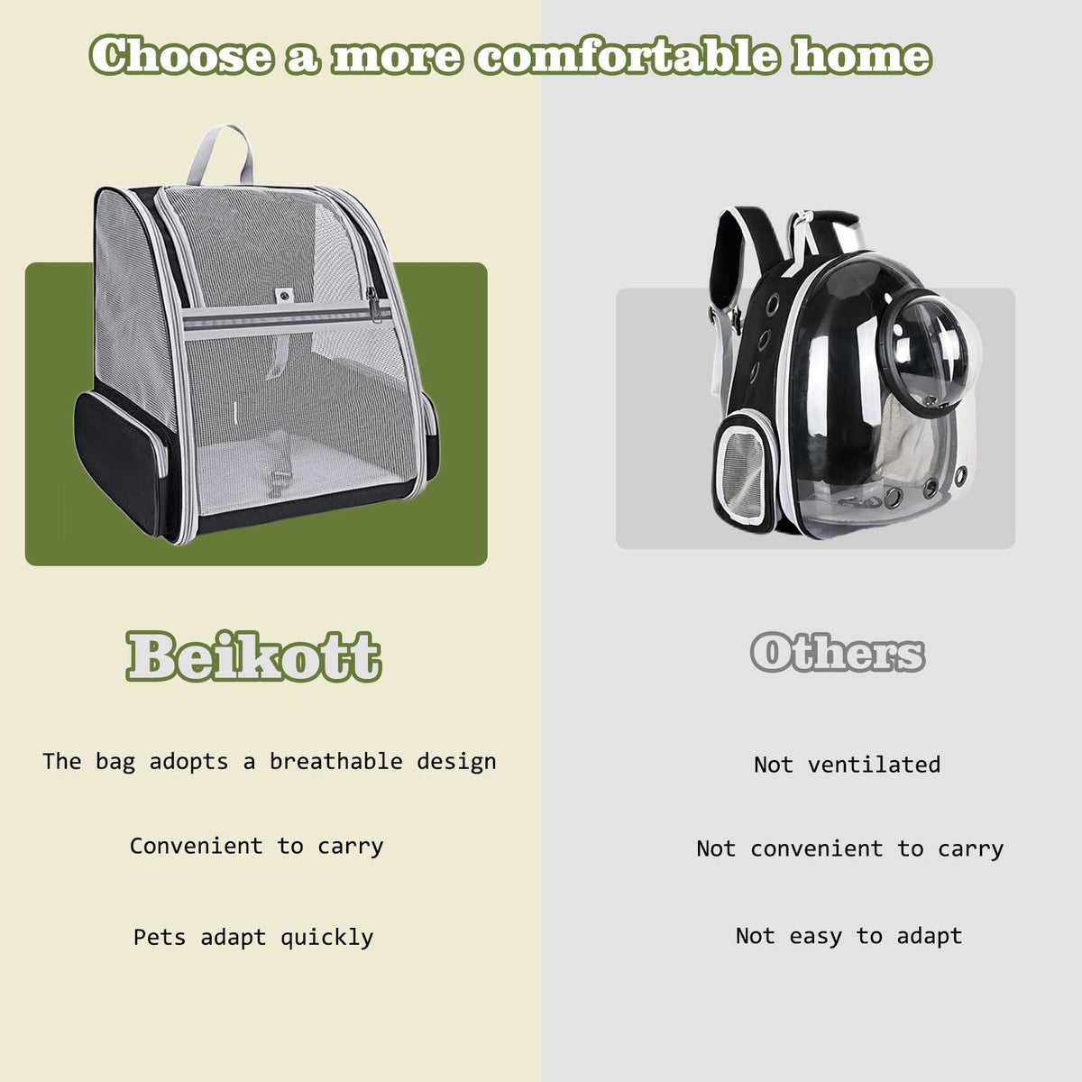 Large Breathable Pet Backpack S29195
