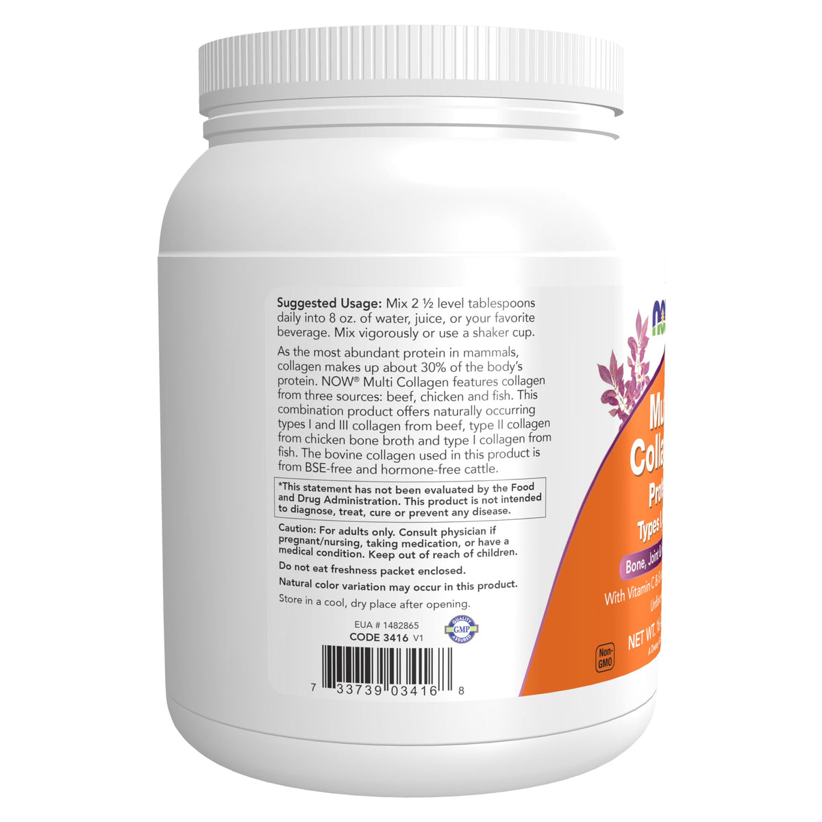 Multi Collagen Protein Powder 16 oz U2598