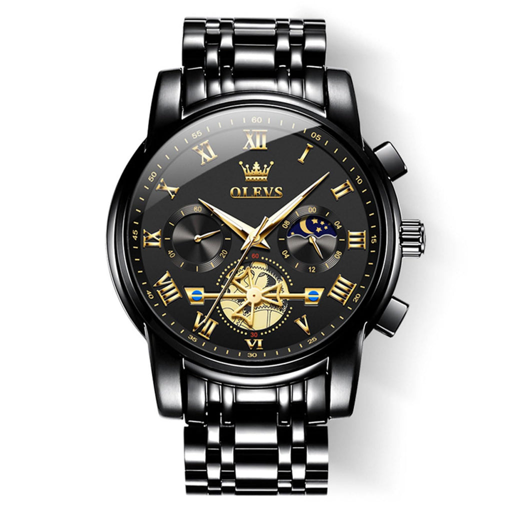 Waterproof Stainless Steel Multifunction Mens Watch L68994