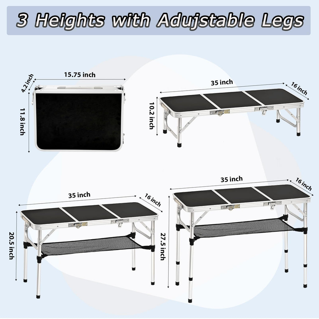 3ft Folding Camping Table with Storage Net G33847