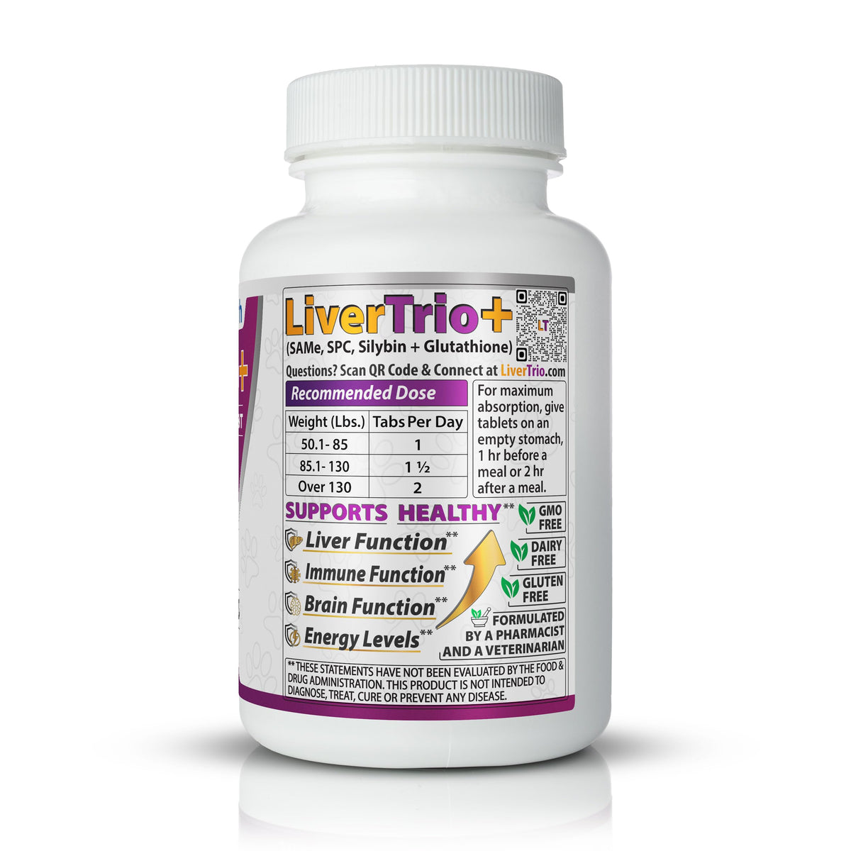Liver Support Supplement for Large Dogs Chewable Tablets 30Ct V612727