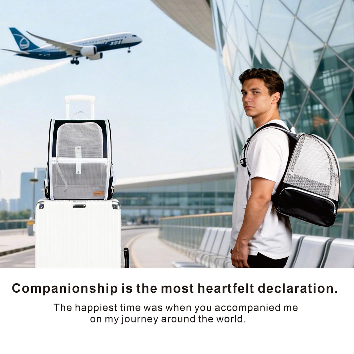 Large Breathable Pet Backpack S29195