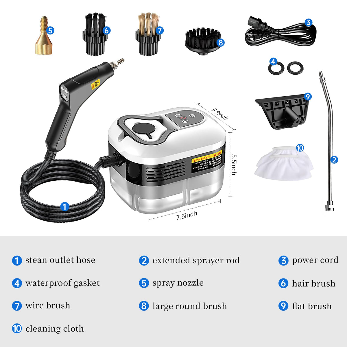 2500W Handheld Steam Cleaner Q53617
