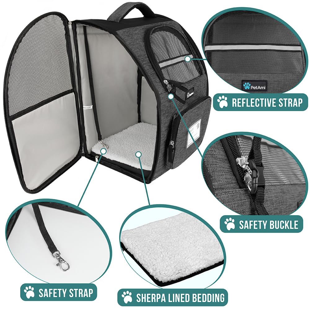 Charcoal Dog Backpack Carrier I145758