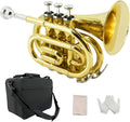 Bb Flat Brass Pocket Trumpet with 7C Mouthpiece J27945