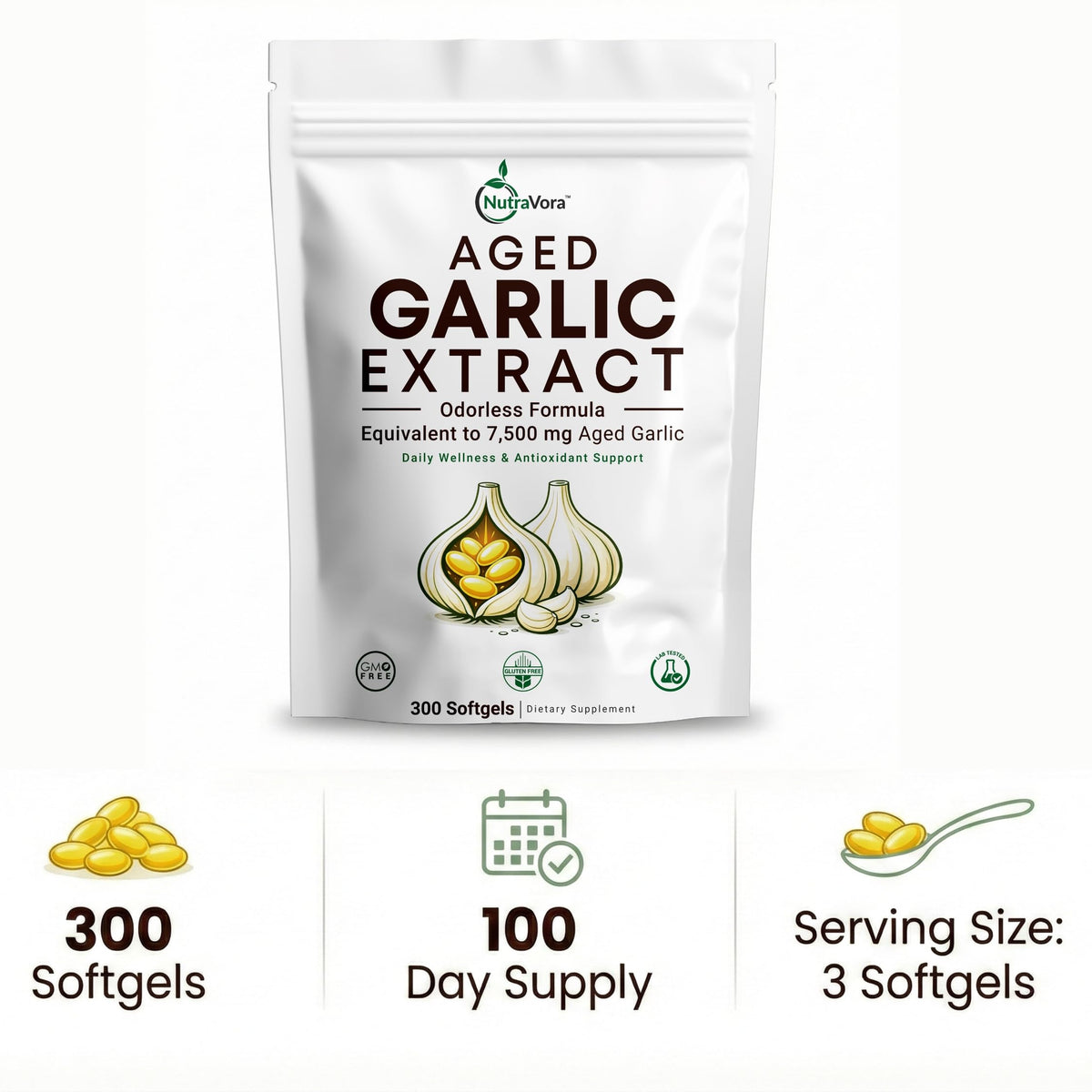 Aged Garlic Extract Softgels, 300 Softgels T760163