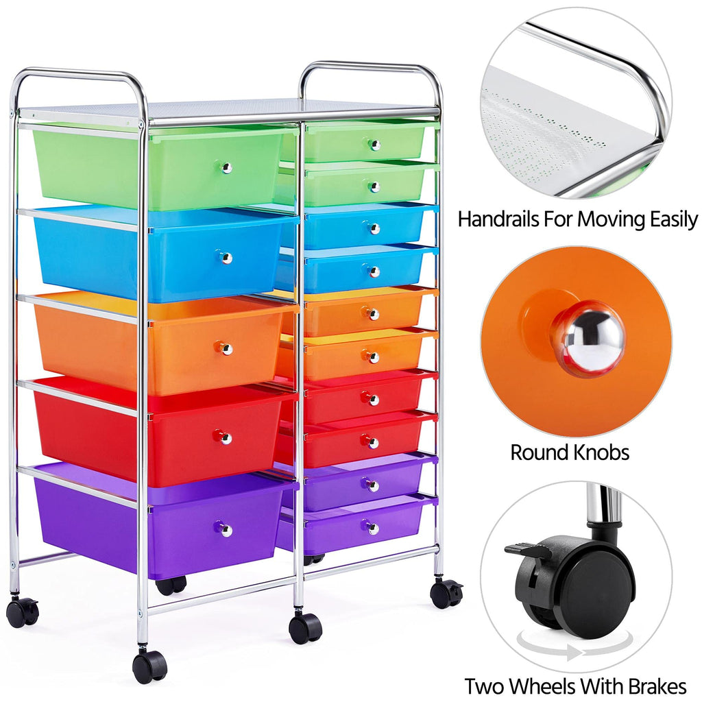 15 Drawer Rolling Storage Cart V3265