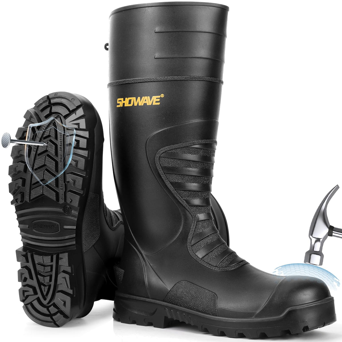 Rubber Steel Toe Waterproof Boot A905385