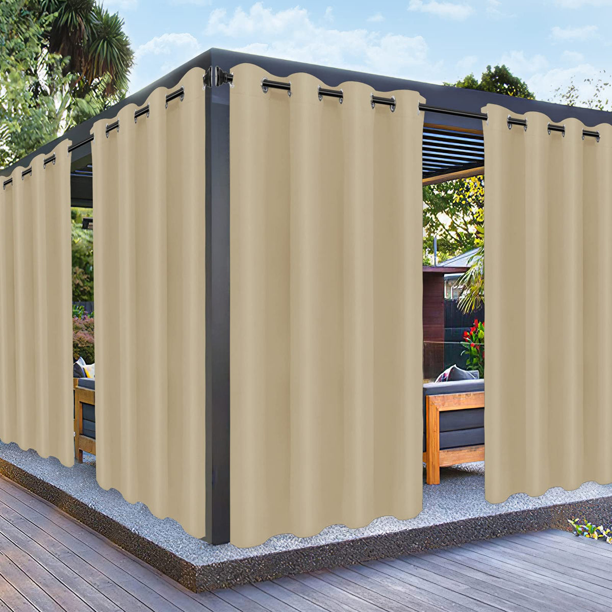 Waterproof Outdoor Curtains B34308