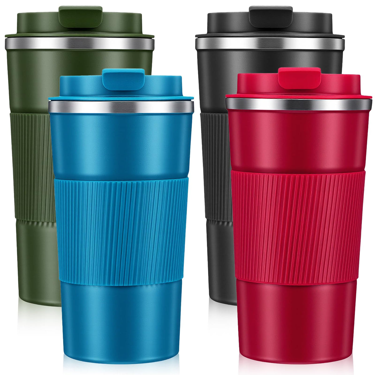 4 Pack 17oz Stainless Steel Insulated Coffee Mug with Lid V407