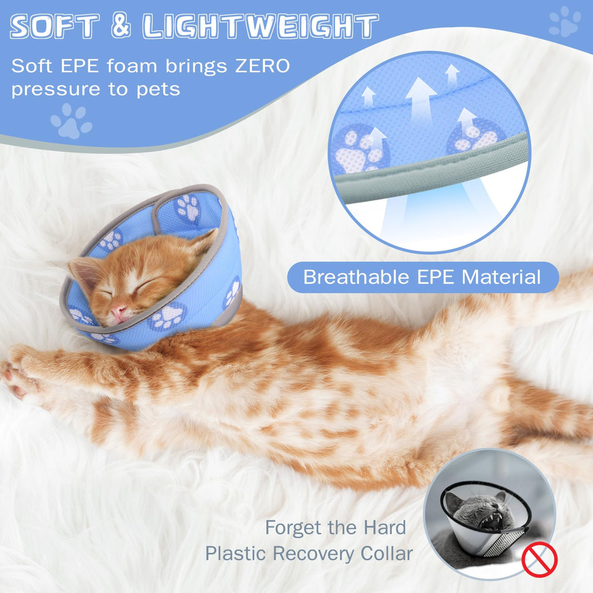 Soft Adjustable Cat Elizabethan Collar X996