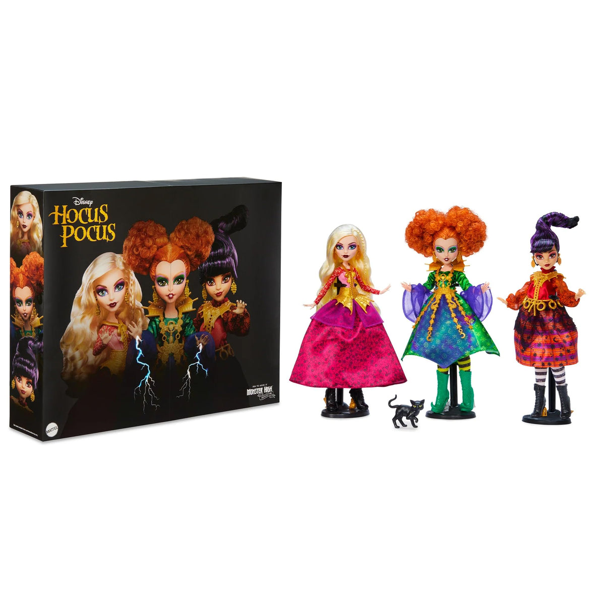 Dolls Set with Articulated Figures, Witchy Dresses, and Accessories A551