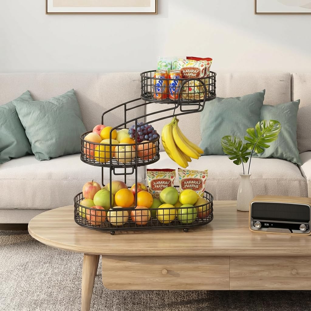 3-Tier Metal Wire Fruit Basket K691485
