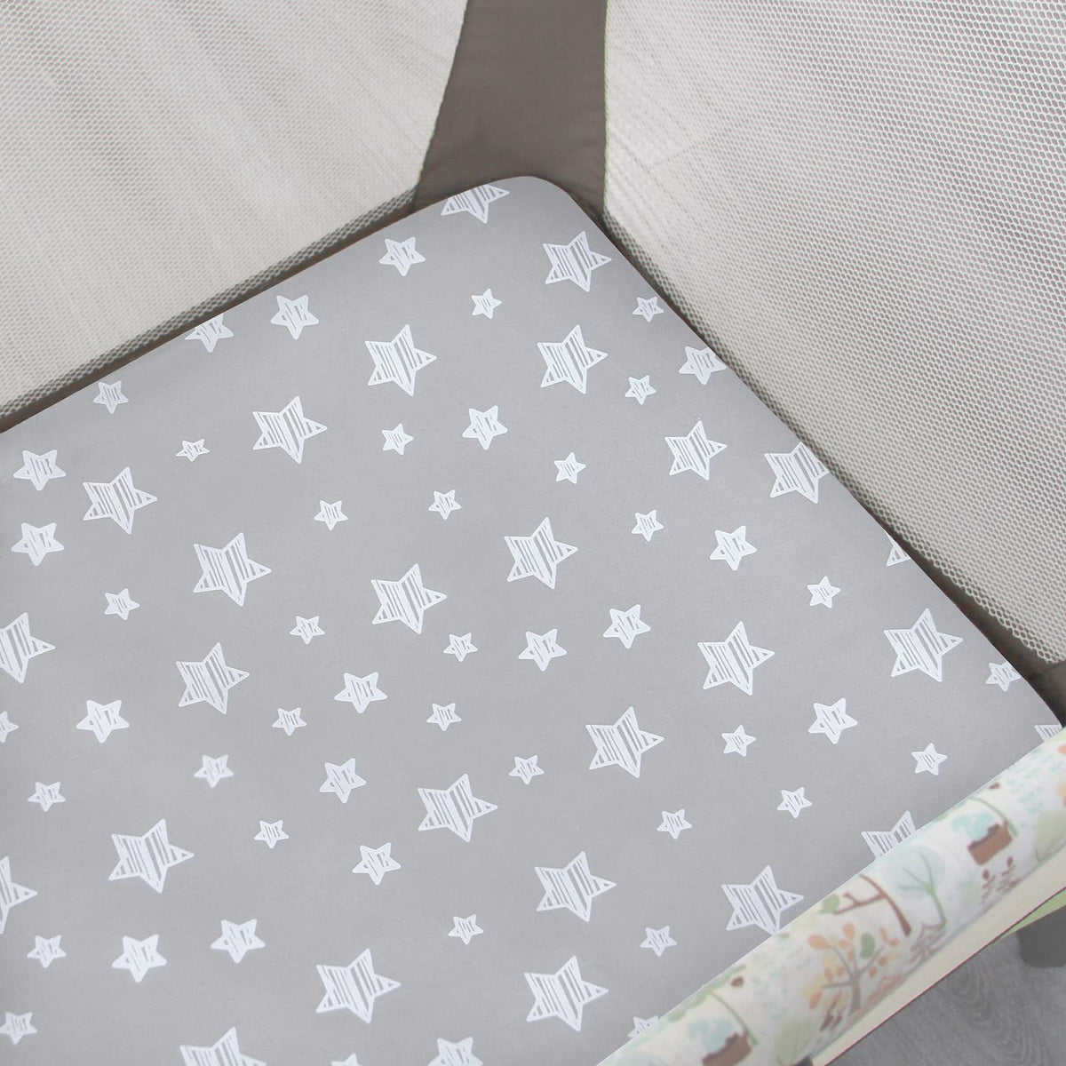 Pack and Play Sheets, Mini Crib Sheets, Stretchy Playard Fitted Sheet W391