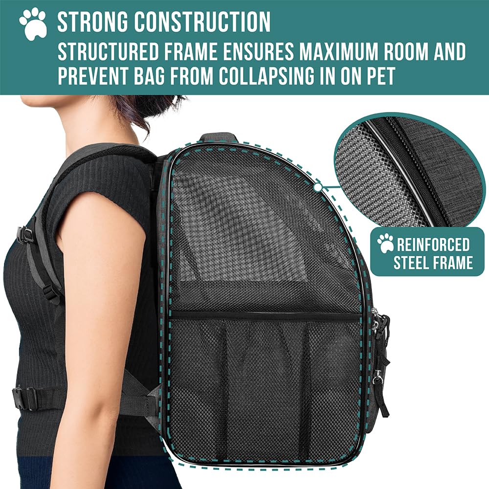 Charcoal Dog Backpack Carrier I145758