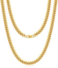Cuban Link Chain 4mm 6mm 10mm 18K Gold Plated 316L Stainless Steel Necklace U307560