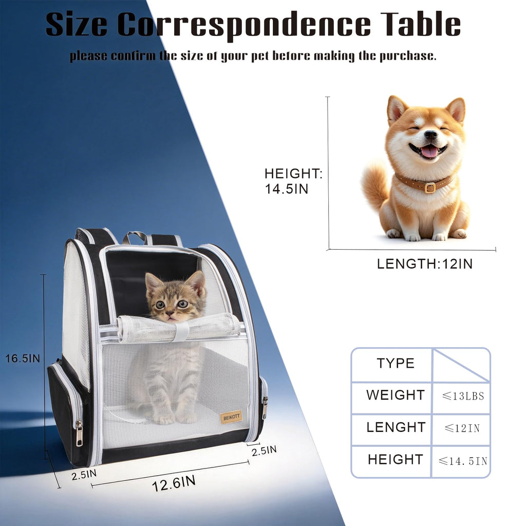 Large Breathable Pet Backpack S29195