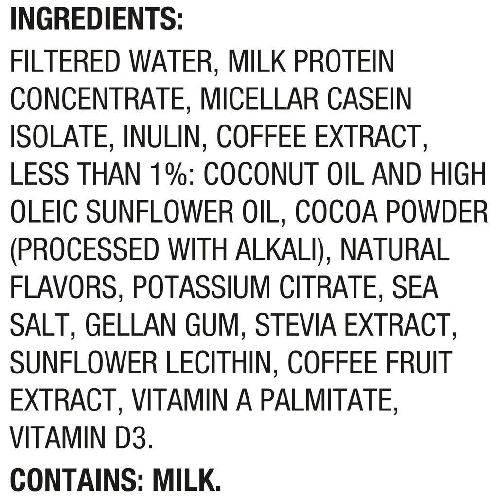 30g Protein Shake, Mocha Latte, 5g Prebiotic Fiber, 12 fl oz Bottle, 12 Count K3808